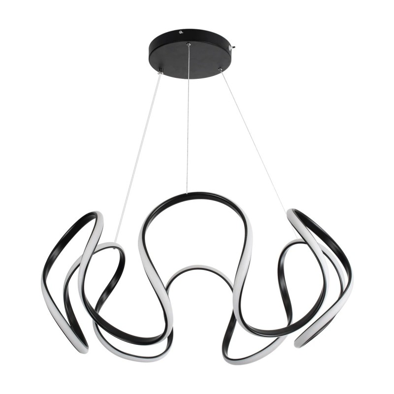 kelvo® TARANTULA KLV-101-0269 Κρεμαστό Φωτιστικό Οροφής LED 120W 12000lm 360° AC 220-240V IP20 Ρυθμιζόμενο Λευκό CCT με Χειριστήριο από 2700K έως 6000K Dimmable - Lumileds SMD Chip - Μαύρο Ματ - Μ78 x Π78 x Υ31.5cm - 3 Χρόνια Εγγύηση