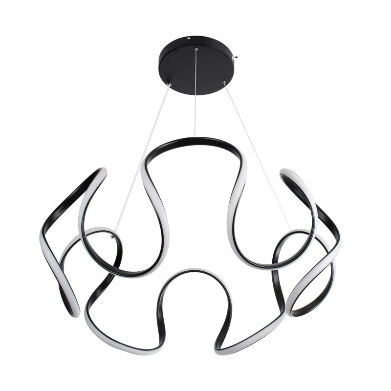 kelvo® TARANTULA KLV-101-0269 Κρεμαστό Φωτιστικό Οροφής LED 120W 12000lm 360° AC 220-240V IP20 Ρυθμιζόμενο Λευκό CCT με Χειριστήριο από 2700K έως 6000K Dimmable - Lumileds SMD Chip - Μαύρο Ματ - Μ78 x Π78 x Υ31.5cm - 3 Χρόνια Εγγύηση