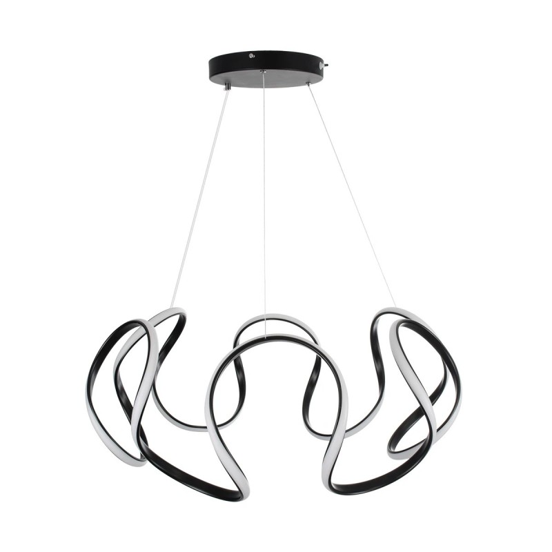 kelvo® TARANTULA KLV-101-0269 Κρεμαστό Φωτιστικό Οροφής LED 120W 12000lm 360° AC 220-240V IP20 Ρυθμιζόμενο Λευκό CCT με Χειριστήριο από 2700K έως 6000K Dimmable - Lumileds SMD Chip - Μαύρο Ματ - Μ78 x Π78 x Υ31.5cm - 3 Χρόνια Εγγύηση