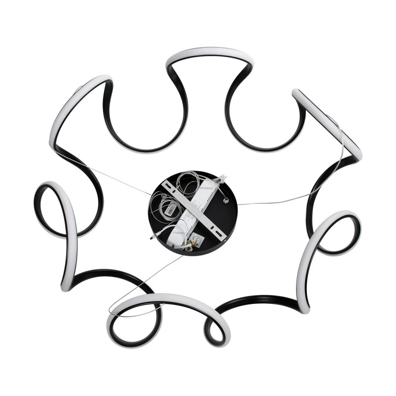 kelvo® TARANTULA KLV-101-0269 Κρεμαστό Φωτιστικό Οροφής LED 120W 12000lm 360° AC 220-240V IP20 Ρυθμιζόμενο Λευκό CCT με Χειριστήριο από 2700K έως 6000K Dimmable - Lumileds SMD Chip - Μαύρο Ματ - Μ78 x Π78 x Υ31.5cm - 3 Χρόνια Εγγύηση