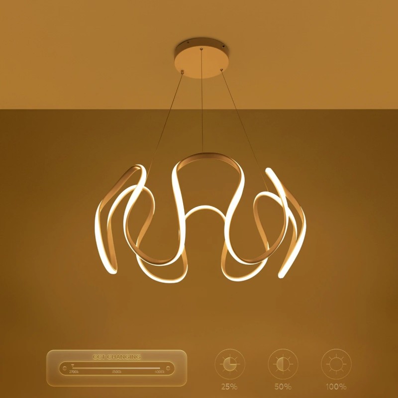 kelvo® TARANTULA KLV-101-0270 Κρεμαστό Φωτιστικό Οροφής LED 120W 12000lm 360° AC 220-240V IP20 Ρυθμιζόμενο Λευκό CCT με Χειριστήριο από 2700K έως 6000K Dimmable - Lumileds SMD Chip - Λευκό Ματ - Μ78 x Π78 x Υ31.5cm - 3 Χρόνια Εγγύηση