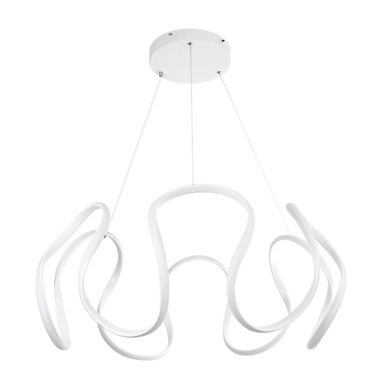 kelvo® TARANTULA KLV-101-0270 Κρεμαστό Φωτιστικό Οροφής LED 120W 12000lm 360° AC 220-240V IP20 Ρυθμιζόμενο Λευκό CCT με Χειριστήριο από 2700K έως 6000K Dimmable - Lumileds SMD Chip - Λευκό Ματ - Μ78 x Π78 x Υ31.5cm - 3 Χρόνια Εγγύηση