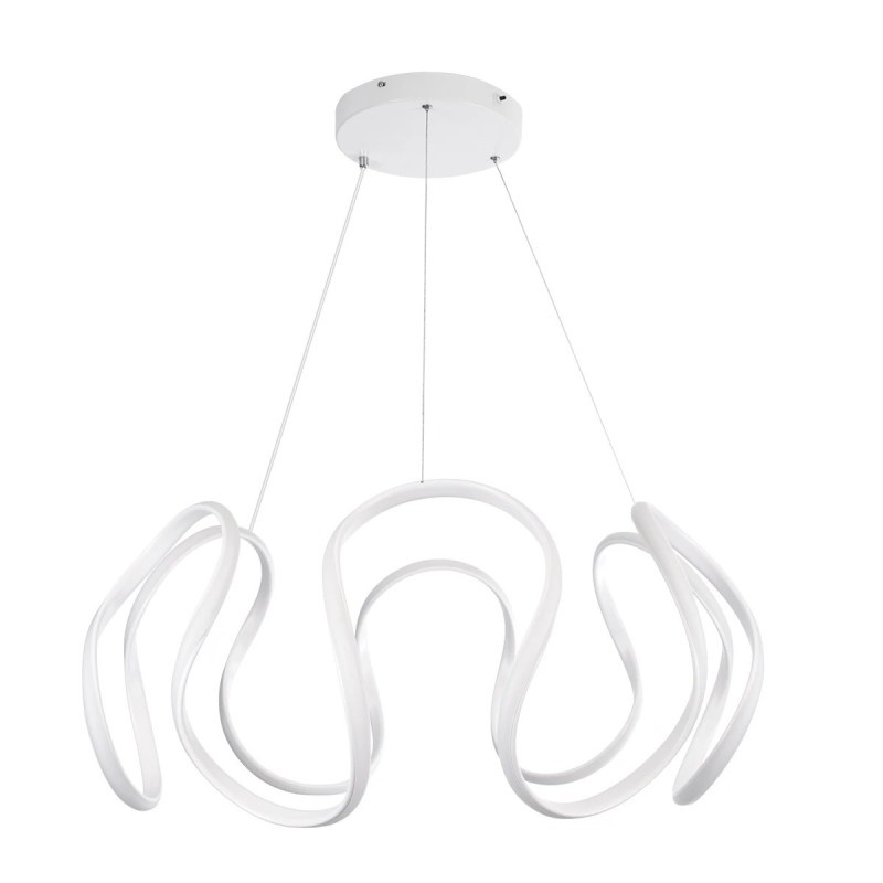 kelvo® TARANTULA KLV-101-0270 Κρεμαστό Φωτιστικό Οροφής LED 120W 12000lm 360° AC 220-240V IP20 Ρυθμιζόμενο Λευκό CCT με Χειριστήριο από 2700K έως 6000K Dimmable - Lumileds SMD Chip - Λευκό Ματ - Μ78 x Π78 x Υ31.5cm - 3 Χρόνια Εγγύηση