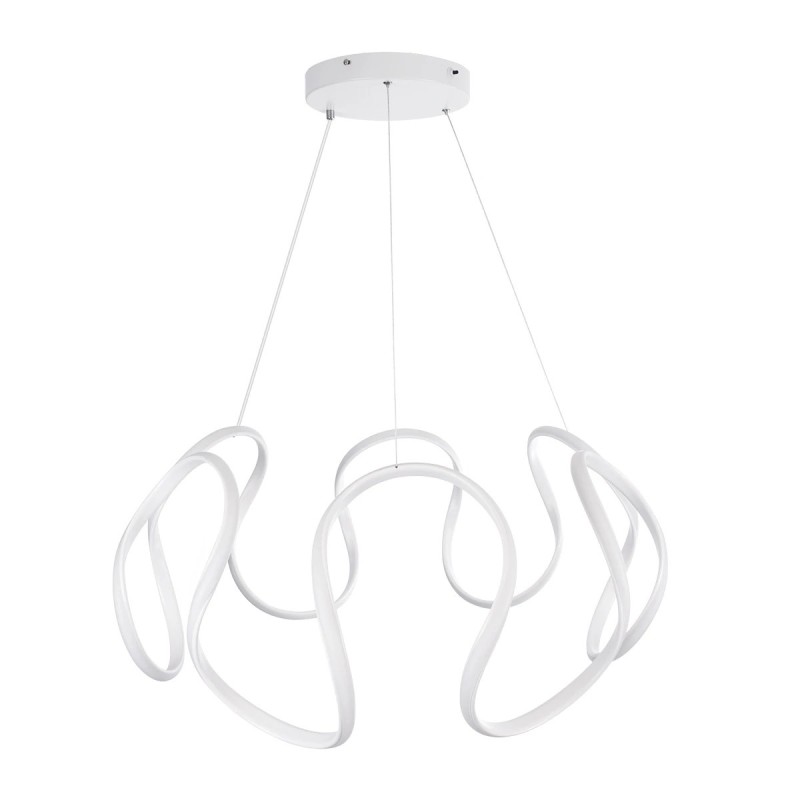 kelvo® TARANTULA KLV-101-0270 Κρεμαστό Φωτιστικό Οροφής LED 120W 12000lm 360° AC 220-240V IP20 Ρυθμιζόμενο Λευκό CCT με Χειριστήριο από 2700K έως 6000K Dimmable - Lumileds SMD Chip - Λευκό Ματ - Μ78 x Π78 x Υ31.5cm - 3 Χρόνια Εγγύηση