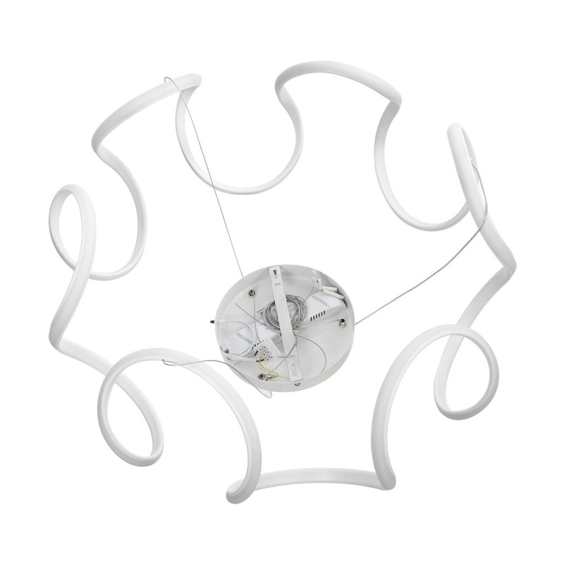 kelvo® TARANTULA KLV-101-0270 Κρεμαστό Φωτιστικό Οροφής LED 120W 12000lm 360° AC 220-240V IP20 Ρυθμιζόμενο Λευκό CCT με Χειριστήριο από 2700K έως 6000K Dimmable - Lumileds SMD Chip - Λευκό Ματ - Μ78 x Π78 x Υ31.5cm - 3 Χρόνια Εγγύηση