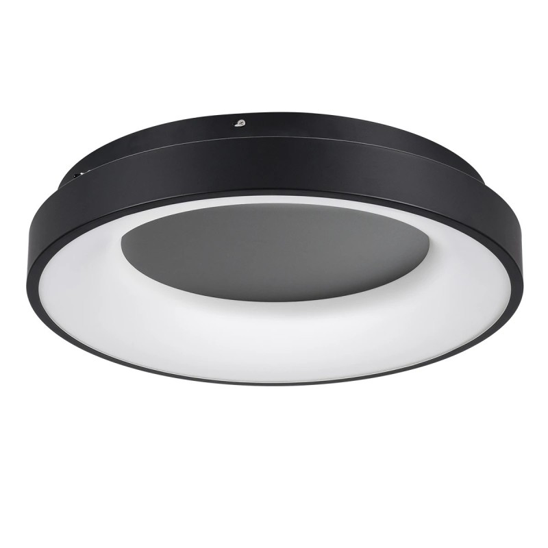kelvo® SALEM KLV-101-0277 Φωτιστικό Οροφής LED 75W 7500lm 120° AC 220-240V IP20 Ρυθμιζόμενο Λευκό CCT με Χειριστήριο από 2700K έως 6000K Dimmable - Lumileds SMD Chip - Μαύρο Ματ - Μ45 x Π45 x Υ9.5cm - 3 Χρόνια Εγγύηση