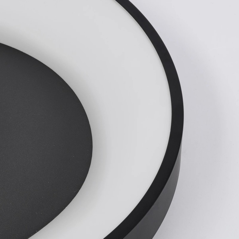 kelvo® SALEM KLV-101-0277 Φωτιστικό Οροφής LED 75W 7500lm 120° AC 220-240V IP20 Ρυθμιζόμενο Λευκό CCT με Χειριστήριο από 2700K έως 6000K Dimmable - Lumileds SMD Chip - Μαύρο Ματ - Μ45 x Π45 x Υ9.5cm - 3 Χρόνια Εγγύηση