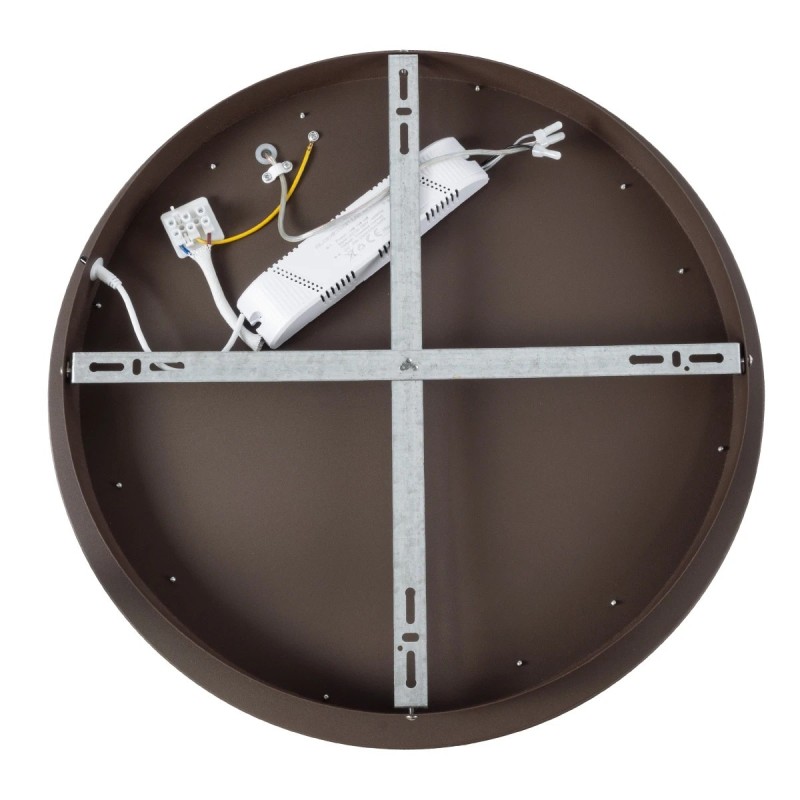 kelvo® SALEM KLV-101-0280 Φωτιστικό Οροφής LED 75W 7500lm 120° AC 220-240V IP20 Ρυθμιζόμενο Λευκό CCT με Χειριστήριο από 2700K έως 6000K Dimmable - Lumileds SMD Chip - Καφέ Ματ - Μ45 x Π45 x Υ9.5cm - 3 Χρόνια Εγγύηση