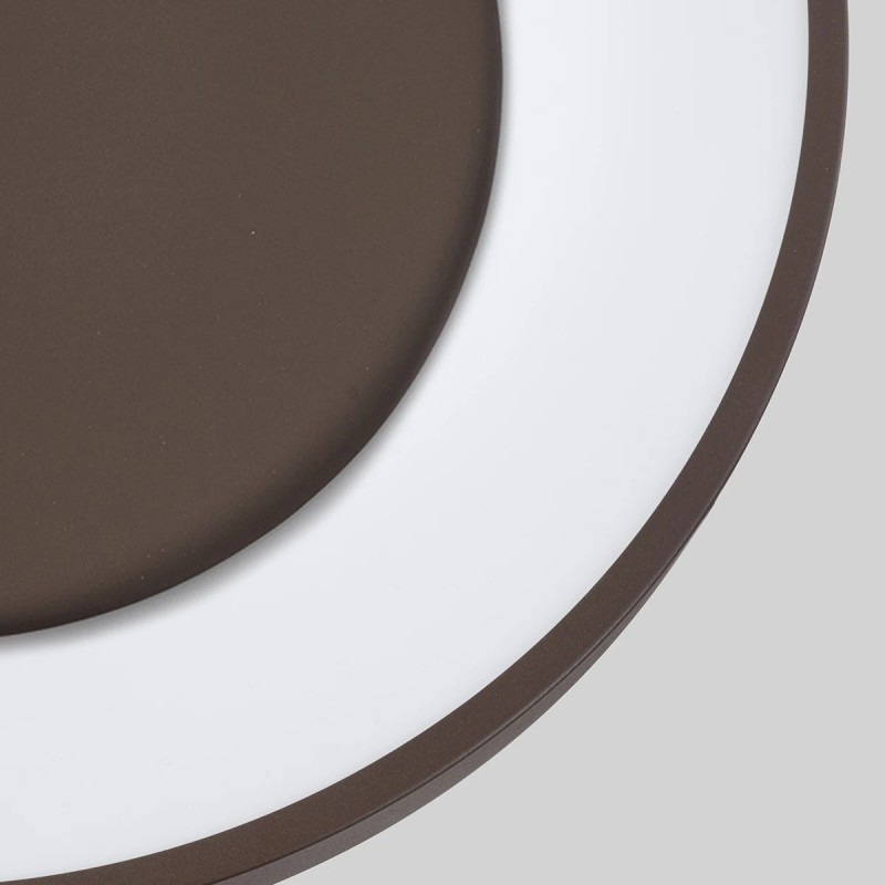 kelvo® SALEM KLV-101-0280 Φωτιστικό Οροφής LED 75W 7500lm 120° AC 220-240V IP20 Ρυθμιζόμενο Λευκό CCT με Χειριστήριο από 2700K έως 6000K Dimmable - Lumileds SMD Chip - Καφέ Ματ - Μ45 x Π45 x Υ9.5cm - 3 Χρόνια Εγγύηση