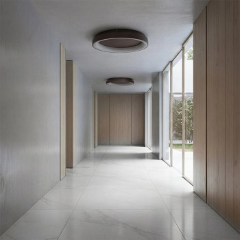 kelvo® SALEM KLV-101-0284 Φωτιστικό Οροφής LED 105W 10500lm 120° AC 220-240V IP20 Ρυθμιζόμενο Λευκό CCT με Χειριστήριο από 2700K έως 6000K Dimmable - Lumileds SMD Chip - Καφέ Ματ - Μ60 x Π60 x Υ9.5cm - 3 Χρόνια Εγγύηση