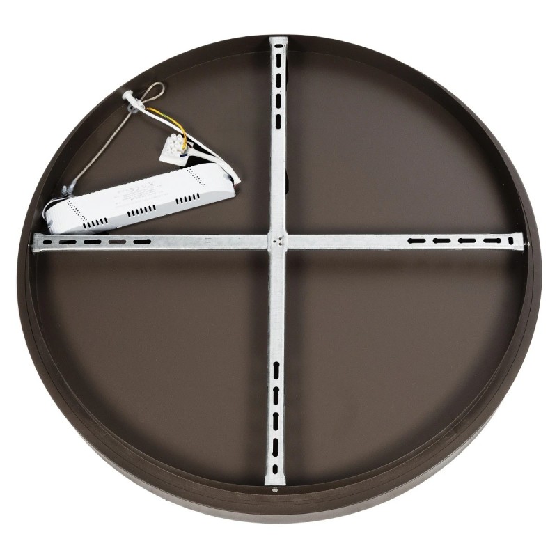 kelvo® SALEM KLV-101-0284 Φωτιστικό Οροφής LED 105W 10500lm 120° AC 220-240V IP20 Ρυθμιζόμενο Λευκό CCT με Χειριστήριο από 2700K έως 6000K Dimmable - Lumileds SMD Chip - Καφέ Ματ - Μ60 x Π60 x Υ9.5cm - 3 Χρόνια Εγγύηση