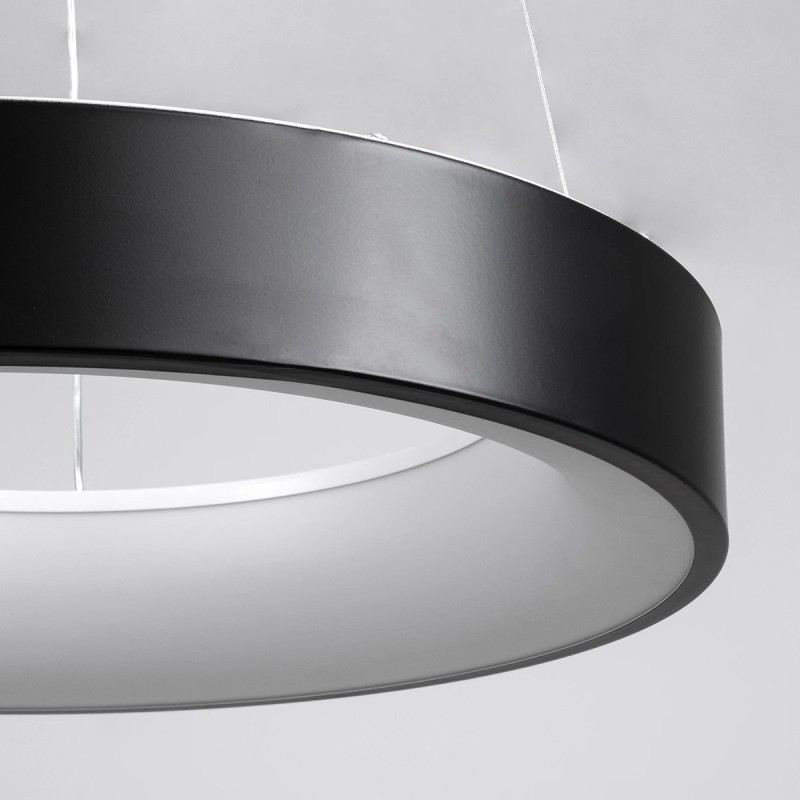 kelvo® SALEM KLV-101-0285 Κρεμαστό Φωτιστικό Οροφής LED 75W 7500lm 120° AC 220-240V IP20 Ρυθμιζόμενο Λευκό CCT με Χειριστήριο από 2700K έως 6000K Dimmable - Lumileds SMD Chip - Μαύρο Ματ - Μ45 x Π45 x Υ6cm - 3 Χρόνια Εγγύηση