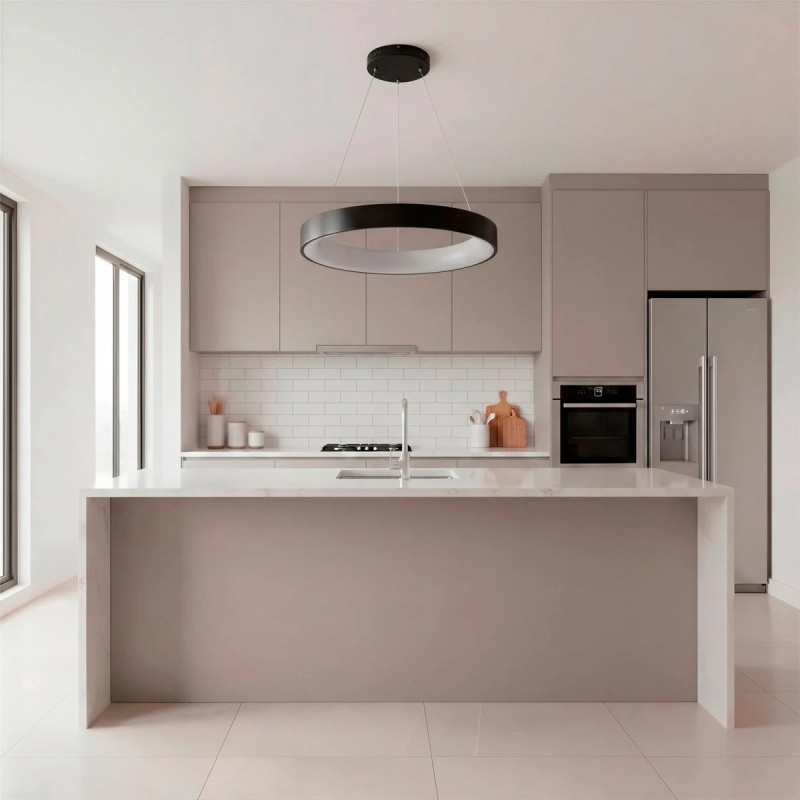 kelvo® SALEM KLV-101-0289 Κρεμαστό Φωτιστικό Οροφής LED 105W 10500lm 120° AC 220-240V IP20 Ρυθμιζόμενο Λευκό CCT με Χειριστήριο από 2700K έως 6000K Dimmable - Lumileds SMD Chip - Μαύρο Ματ - Μ60 x Π60 x Υ6cm - 3 Χρόνια Εγγύηση