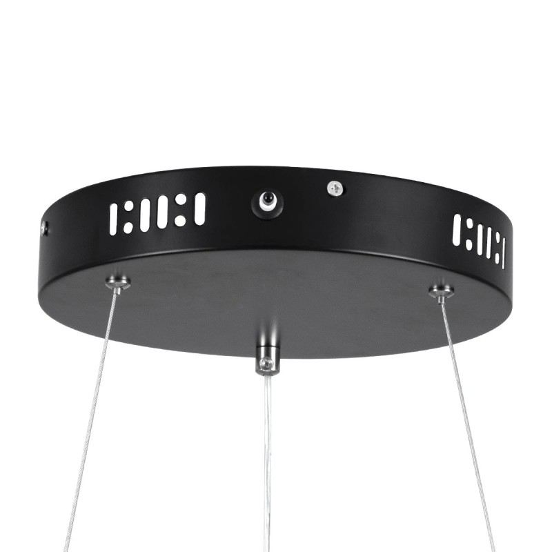 kelvo® SALEM KLV-101-0289 Κρεμαστό Φωτιστικό Οροφής LED 105W 10500lm 120° AC 220-240V IP20 Ρυθμιζόμενο Λευκό CCT με Χειριστήριο από 2700K έως 6000K Dimmable - Lumileds SMD Chip - Μαύρο Ματ - Μ60 x Π60 x Υ6cm - 3 Χρόνια Εγγύηση