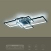 kelvo® QUADRA KLV-101-0293 Φωτιστικό Οροφής LED 100W 10000lm 120° AC 220-240V IP20 Ρυθμιζόμενο Λευκό CCT με Χειριστήριο από 2700K έως 6000K Dimmable - Lumileds SMD Chip - Μαύρο Ματ - Μ85 x Π45 x Υ9cm - 3 Χρόνια Εγγύηση