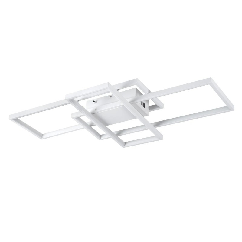 kelvo® QUADRA KLV-101-0294 Φωτιστικό Οροφής LED 100W 10000lm 120° AC 220-240V IP20 Ρυθμιζόμενο Λευκό CCT με Χειριστήριο από 2700K έως 6000K Dimmable - Lumileds SMD Chip - Λευκό Ματ - Μ85 x Π45 x Υ9cm - 3 Χρόνια Εγγύηση