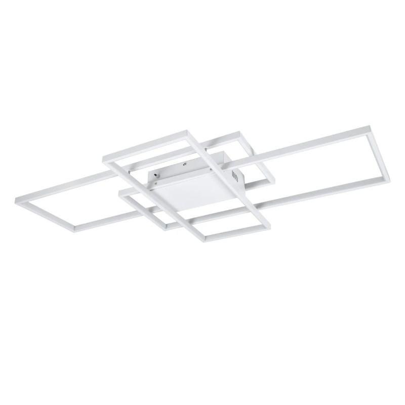 kelvo® QUADRA KLV-101-0297 Φωτιστικό Οροφής LED 120W 12000lm 120° AC 220-240V IP20 Ρυθμιζόμενο Λευκό CCT με Χειριστήριο από 2700K έως 6000K Dimmable - Lumileds SMD Chip - Λευκό Ματ - Μ105 x Π60 x Υ9cm - 3 Χρόνια Εγγύηση