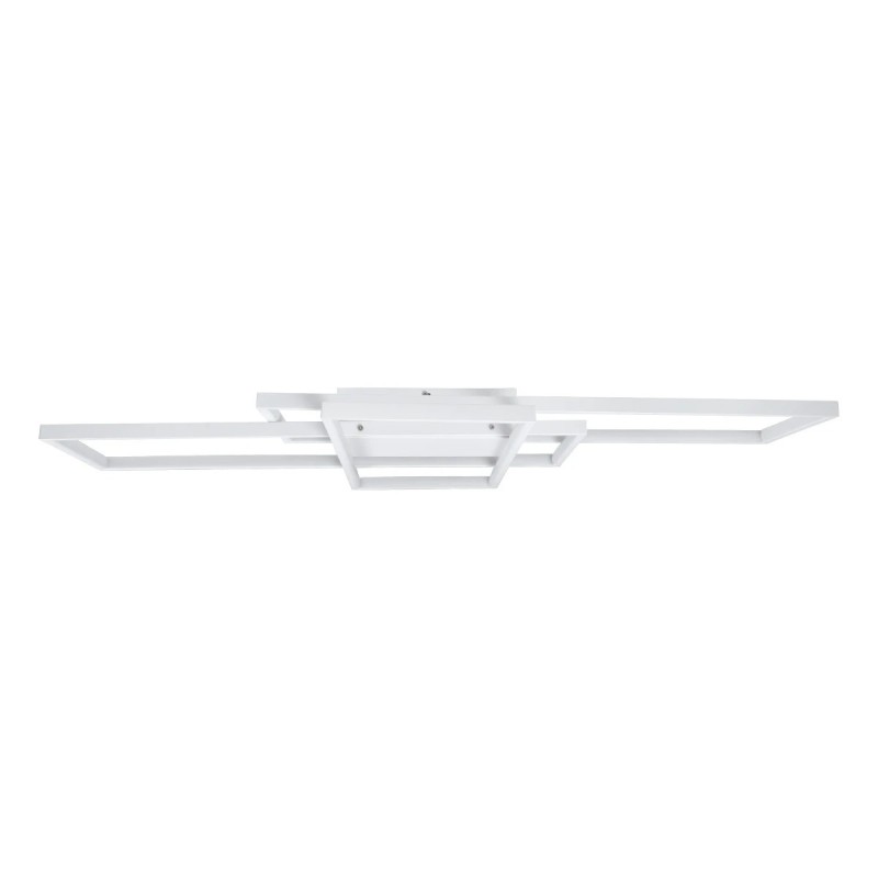 kelvo® QUADRA KLV-101-0297 Φωτιστικό Οροφής LED 120W 12000lm 120° AC 220-240V IP20 Ρυθμιζόμενο Λευκό CCT με Χειριστήριο από 2700K έως 6000K Dimmable - Lumileds SMD Chip - Λευκό Ματ - Μ105 x Π60 x Υ9cm - 3 Χρόνια Εγγύηση