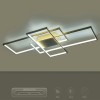 kelvo® QUADRA KLV-101-0298 Φωτιστικό Οροφής LED 120W 12000lm 120° AC 220-240V IP20 Ρυθμιζόμενο Λευκό CCT με Χειριστήριο από 2700K έως 6000K Dimmable - Lumileds SMD Chip - Σαμπανιζέ Χρυσό Ματ - Μ105 x Π60 x Υ9cm - 3 Χρόνια Εγγύηση