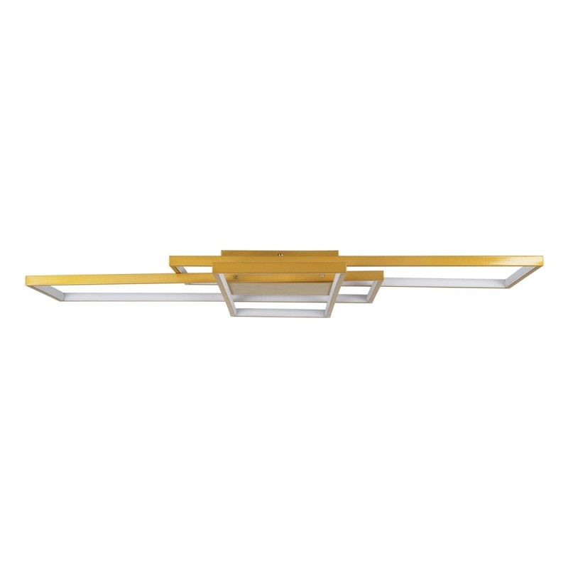 kelvo® QUADRA KLV-101-0298 Φωτιστικό Οροφής LED 120W 12000lm 120° AC 220-240V IP20 Ρυθμιζόμενο Λευκό CCT με Χειριστήριο από 2700K έως 6000K Dimmable - Lumileds SMD Chip - Σαμπανιζέ Χρυσό Ματ - Μ105 x Π60 x Υ9cm - 3 Χρόνια Εγγύηση