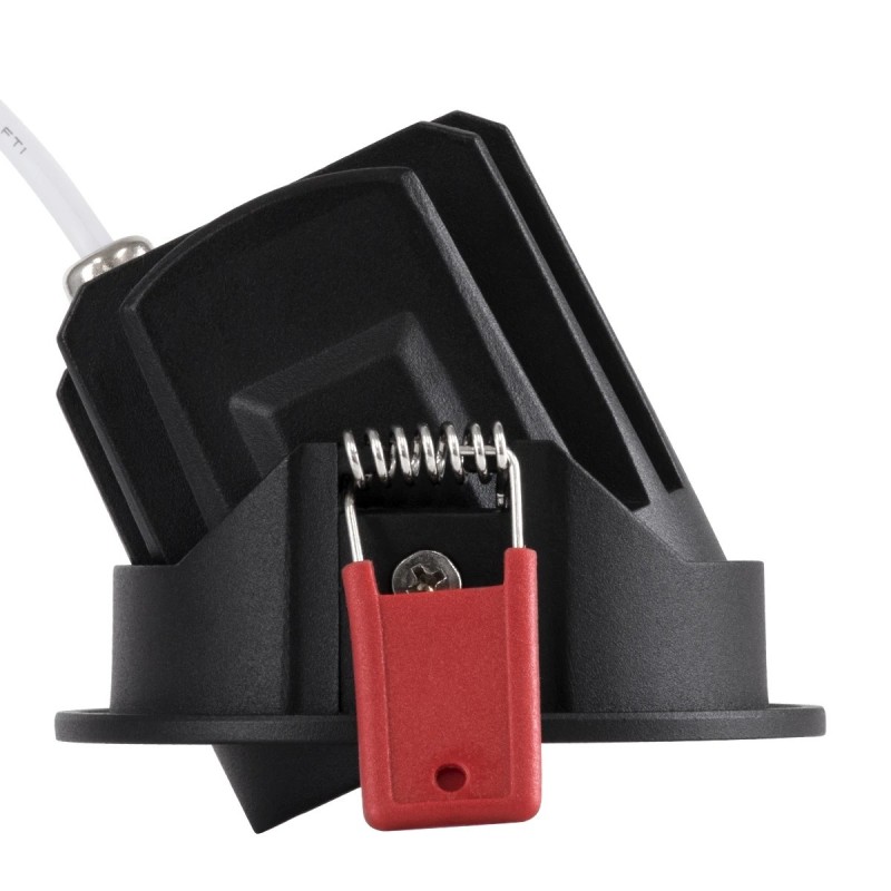 kelvo® LEO KLV-101-0311 Χωνευτό Κινούμενο Φωτιστικό Downlight Σποτ με Honeycomb Anti-Glare Reflector LED 10W 1250lm 38° AC 220-240V IP20 Θερμό Λευκό 2700K - Bridgelux COB Chip & TÜV SÜD Driver - Μαύρο Ματ - Μ8.5 x Π8.5 x Υ6.6cm / Q7.5cm - 5 Χρόνια Εγγ