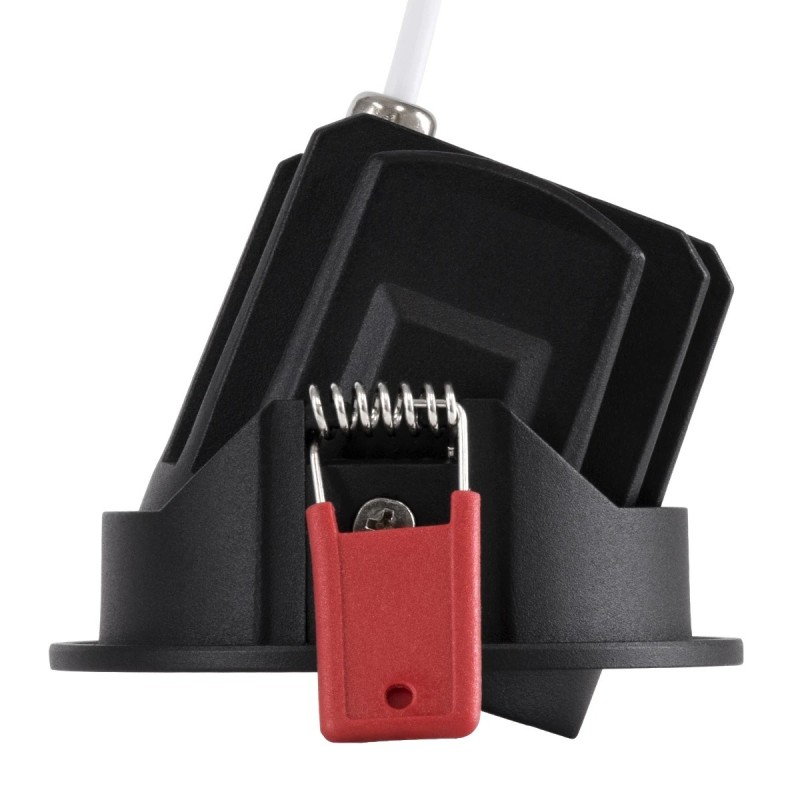 kelvo® LEO KLV-101-0311 Χωνευτό Κινούμενο Φωτιστικό Downlight Σποτ με Honeycomb Anti-Glare Reflector LED 10W 1250lm 38° AC 220-240V IP20 Θερμό Λευκό 2700K - Bridgelux COB Chip & TÜV SÜD Driver - Μαύρο Ματ - Μ8.5 x Π8.5 x Υ6.6cm / Q7.5cm - 5 Χρόνια Εγγ