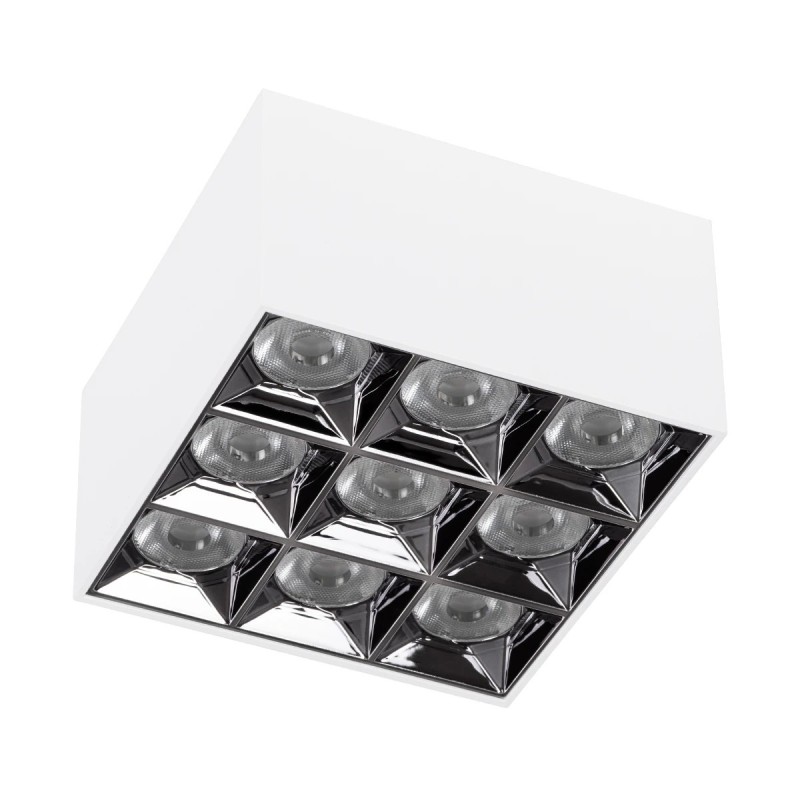 kelvo® LUMINAR KLV-101-0342 Φωτιστικό Downlight Σποτ LED 30W 4200lm 36° AC 220-240V IP20 Φυσικό Λευκό 4500K - Osram SMD Chip & TÜV SÜD Driver - Λευκό Ματ - Μ12 x Π12 x Υ6.6cm - 5 Χρόνια Εγγύηση