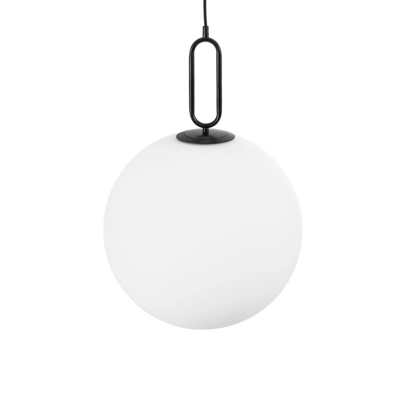 kelvo® BELLISSIMO KLV-101-0375 Κρεμαστό Φωτιστικό Οροφής για Λάμπα με Ντουί E27 AC 220-240V IP20 - Μαύρο Ματ & Λευκό - Μ40 x Π40 x Υ62cm