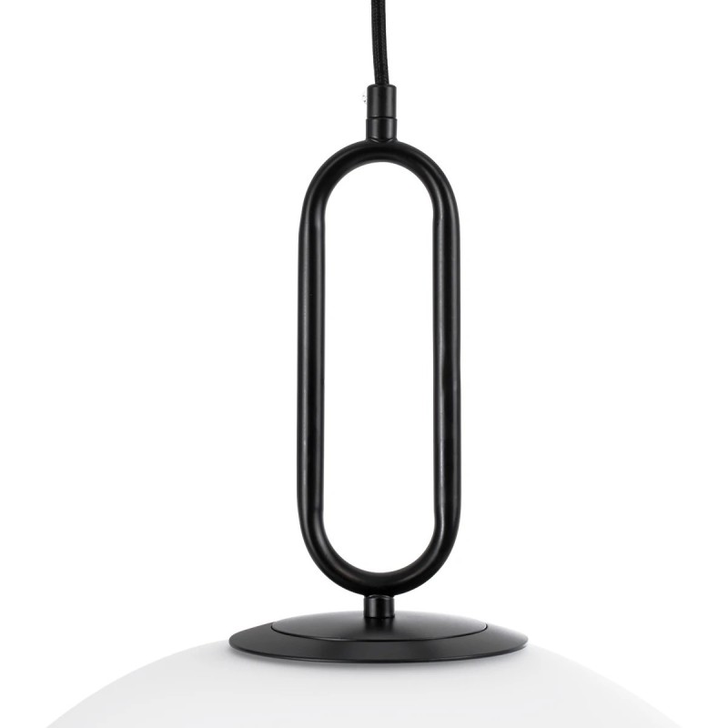 kelvo® BELLISSIMO KLV-101-0375 Κρεμαστό Φωτιστικό Οροφής για Λάμπα με Ντουί E27 AC 220-240V IP20 - Μαύρο Ματ & Λευκό - Μ40 x Π40 x Υ62cm