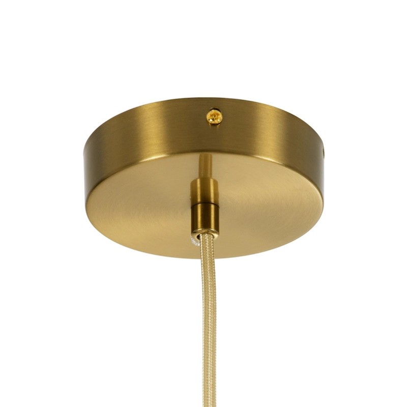 kelvo® BELLISSIMO KLV-101-0376 Κρεμαστό Φωτιστικό Οροφής για Λάμπα με Ντουί E27 AC 220-240V IP20 - Χρυσό Βούρτσας Πλατίνα & Λευκό - Μ20 x Π20 x Υ42cm