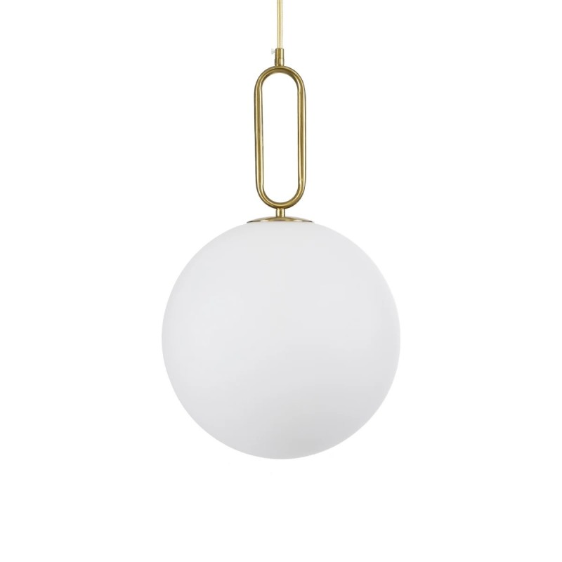 kelvo® BELLISSIMO KLV-101-0377 Κρεμαστό Φωτιστικό Οροφής για Λάμπα με Ντουί E27 AC 220-240V IP20 - Χρυσό Βούρτσας Πλατίνα & Λευκό - Μ30 x Π30 x Υ52cm