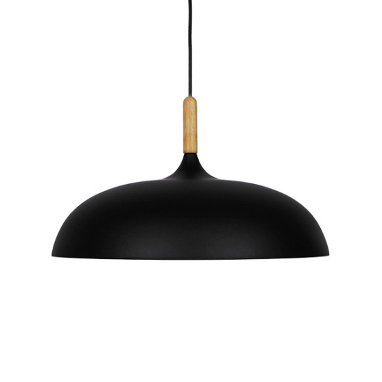 GloboStar® VALLETE 01258 Μοντέρνο Κρεμαστό Φωτιστικό Καμπάνα Μονόφωτο 1 x E27 IP20 Μαύρο Μέταλλο με Μπεζ Ξύλο - Μ45 x Π45 x Υ27cm GloboStar® VALLETE 01258 Μοντέρνο Κρεμαστό Φωτιστικό Καμπάνα Μονόφωτο 1 x E27 IP20 Μαύρο Μέταλλο με Μπεζ Ξύλο - Μ45 x Π45 x Υ27cm