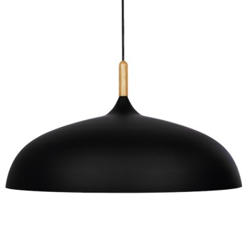 GLOBOSTAR® VALLETE 01259 Μοντέρνο Κρεμαστό Φωτιστικό Οροφής με Ντουί 1 x E27 AC 220-240V IP20 - Μαύρο & Μπεζ - Μ60 x Π60 x Υ35cm