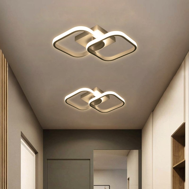 GloboStar® NORA 61062 Φωτιστικό Οροφής Design LED CCT 22W 2640lm 300° AC 220-240V - Εναλλαγή Φωτισμού μέσω Διακόπτη On/Off All In One Ψυχρό 6000k+Φυσικό 4500k+Θερμό 2700k Μ40 x Π24 x Υ7cm - Λευκό