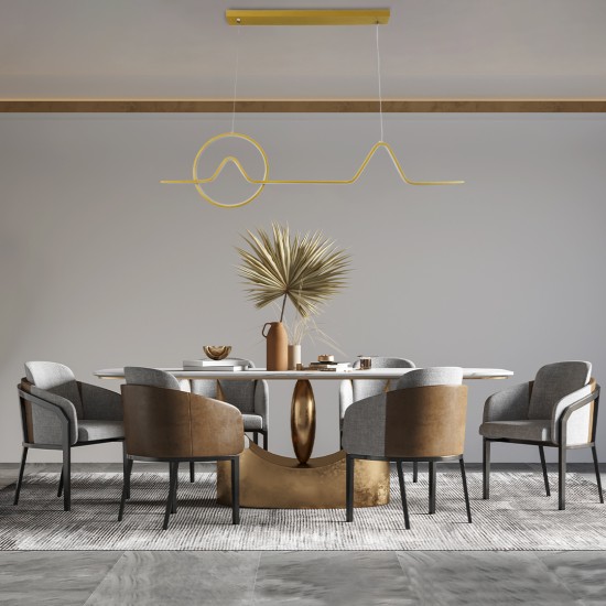 GloboStar® WINDY 61293 Κρεμαστό Φωτιστικό Οροφής Design LED CCT 67W 7504lm 300° AC 220-240V - Εναλλαγή Φωτισμού μέσω Τηλεχειριστηρίου All In One Ψυχρό 6000k+Φυσικό 4500k+Θερμό 2700k Dimmable Μ120 x Π4 x Υ30cm - Χρυσό Βούρτσας - 3 Years Warranty GloboStar® WINDY 61293 Κρεμαστό Φωτιστικό Οροφής Design LED CCT 67W 7504lm 300° AC 220-240V - Εναλλαγή Φωτισμού μέσω Τηλεχειριστηρίου All In One Ψυχρό 6000k+Φυσικό 4500k+Θερμό 2700k Dimmable Μ120 x Π4 x Υ30cm - Χρυσό Βούρτσας - 3 Years Warranty
