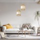 GloboStar® GALIA 02219 Boho Κρεμαστό Φωτιστικό Πλέγμα Μονόφωτο 1 x E27 IP20 Μπεζ & Καφέ Ξύλο - Μ30 x Π30 x Υ40cm GloboStar® GALIA 02219 Boho Κρεμαστό Φωτιστικό Πλέγμα Μονόφωτο 1 x E27 IP20 Μπεζ & Καφέ Ξύλο - Μ30 x Π30 x Υ40cm