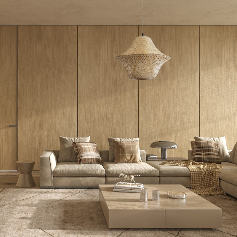 GloboStar® JUNIPER 01737 Boho Κρεμαστό Φωτιστικό Πλέγμα Μονόφωτο 1 x E27 IP20 Μπεζ Ξύλο - Μ45 x Π45 x Υ40cm