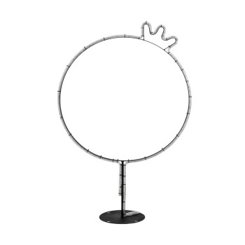 GLOBOSTAR® XMAS-CROWN-SMALL Χριστουγεννιάτικο Διακοσμητικό Φωτιστικό LED 15,6W 624lm 360° AC 220-240V Αδιάβροχο IP65 Θερμό Λευκό 2700K - Μαύρο & Διάφανο - M73 x Π25 x Υ106cm - 2 Χρόνια Εγγύηση