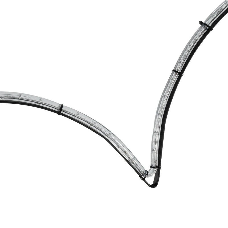 GLOBOSTAR® XMAS-HEART Χριστουγεννιάτικο Διακοσμητικό Φωτιστικό LED 19,5W 780lm 360° AC 220-240V Αδιάβροχο IP65 Θερμό Λευκό 2700K  - Μαύρο & Διάφανο - M100 x Π25 x Υ157cm - 2 Χρόνια Εγγύηση