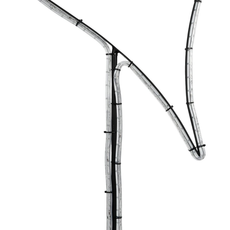 GLOBOSTAR® XMAS-HEART Χριστουγεννιάτικο Διακοσμητικό Φωτιστικό LED 19,5W 780lm 360° AC 220-240V Αδιάβροχο IP65 Θερμό Λευκό 2700K  - Μαύρο & Διάφανο - M100 x Π25 x Υ157cm - 2 Χρόνια Εγγύηση