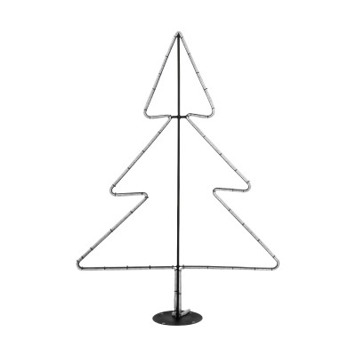 GLOBOSTAR® XMAS-TREE-SMALL Χριστουγεννιάτικο Διακοσμητικό Φωτιστικό LED 19,5W 780lm 360° AC 220-240V Αδιάβροχο IP65 Θερμό Λευκό 2700K - Μαύρο & Διάφανο - M102 x Π25 x Υ142cm - 2 Χρόνια Εγγύηση