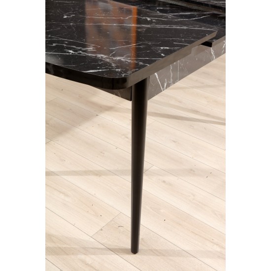 Extendable Dining Table Bendir - Black Black
White Extendable Dining Table Bendir - Black Black
White