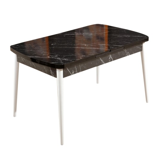Extendable Dining Table Bendir - White Black
White Extendable Dining Table Bendir - White Black
White