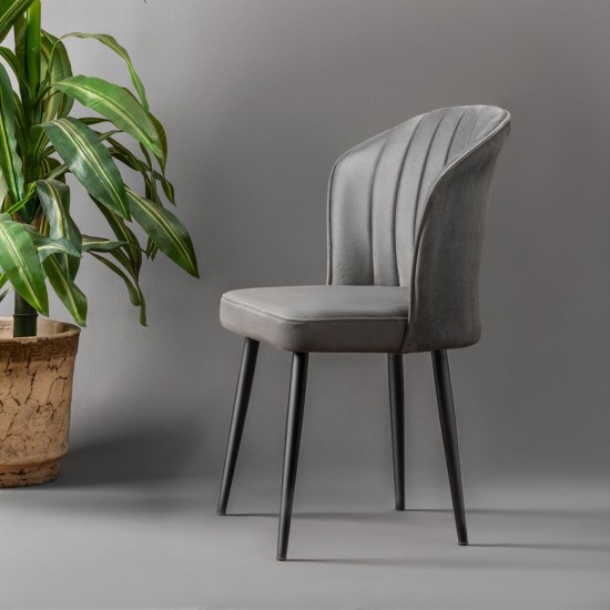 Chair Set (2 Pieces) Rubi - Grey Grey
Black