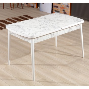 Extendable Dining Table Carrara - White, Grey White
Grey