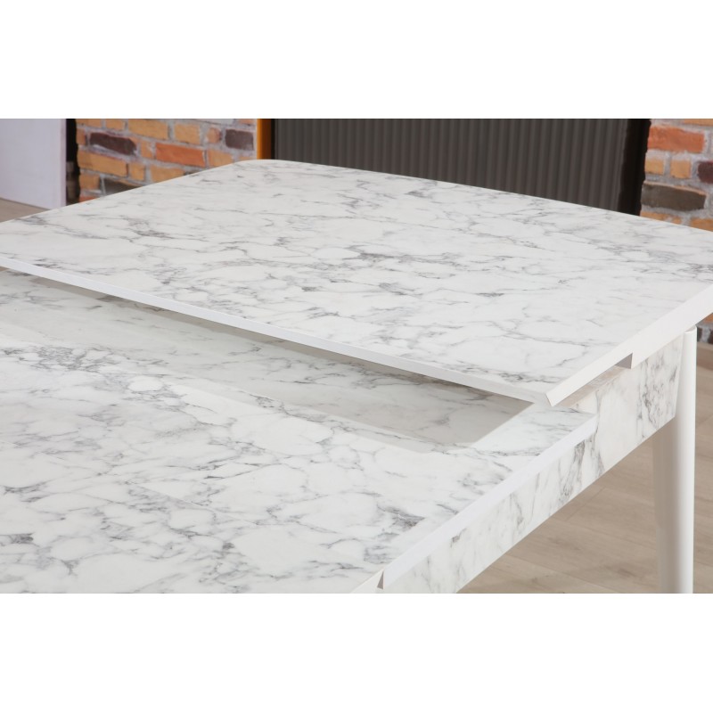 Extendable Dining Table Carrara - White, Grey White
Grey