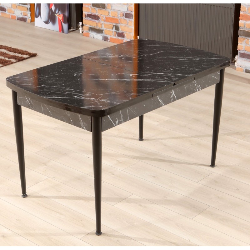 Extendable Dining Table Trend Bendır - Black, White Black
White