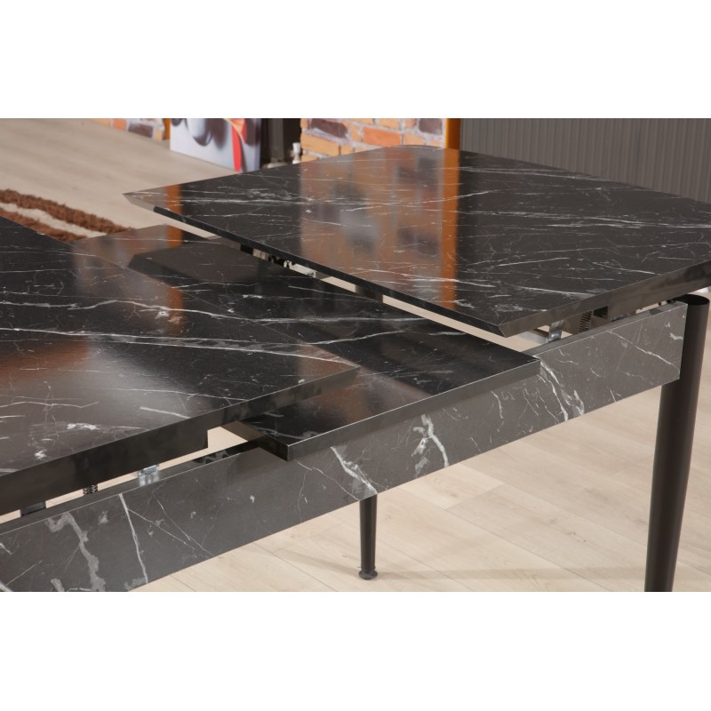 Extendable Dining Table Trend Bendır - Black, White Black
White
