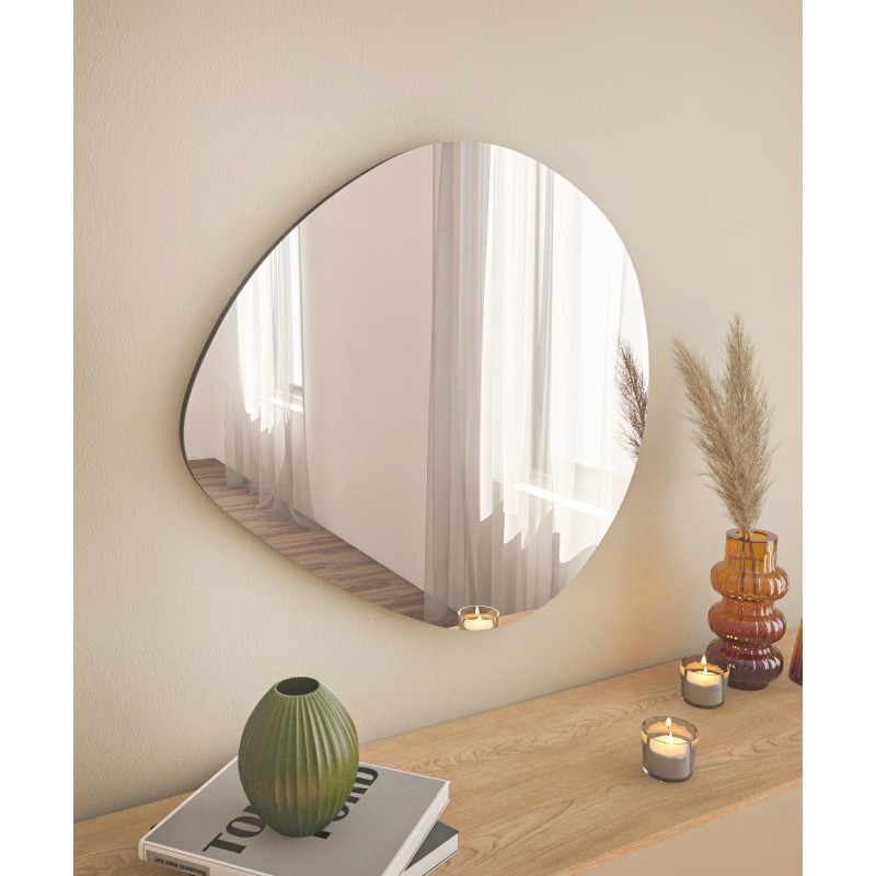 Hanah Home Mirror Besso - Black Black