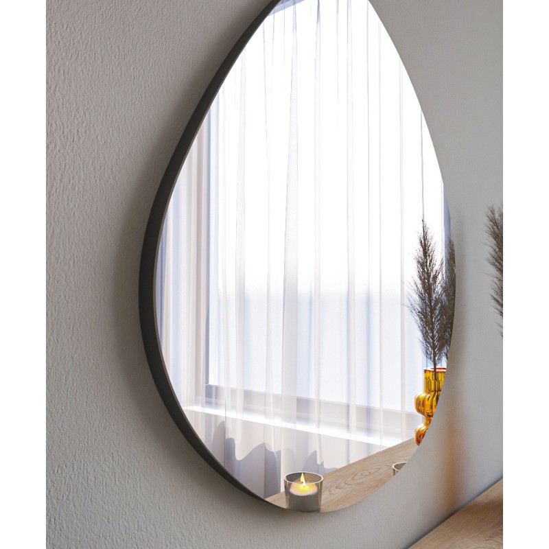 Hanah Home Mirror Besso - Black Black